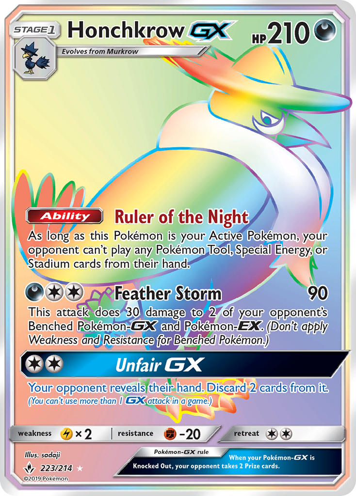 Honchkrow GX (223/214) [Sun & Moon: Unbroken Bonds] | All Aboard Games