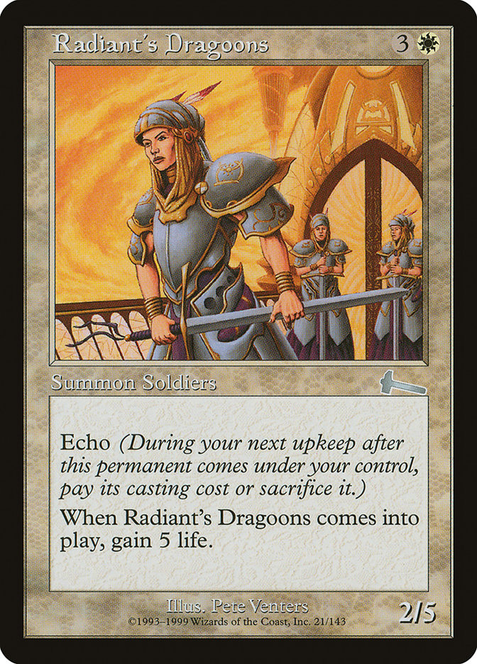 Radiant's Dragoons [Urza's Legacy] | All Aboard Games