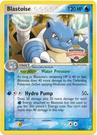 Blastoise (14/100) (National Championship Promo) [EX: Crystal Guardians] | All Aboard Games