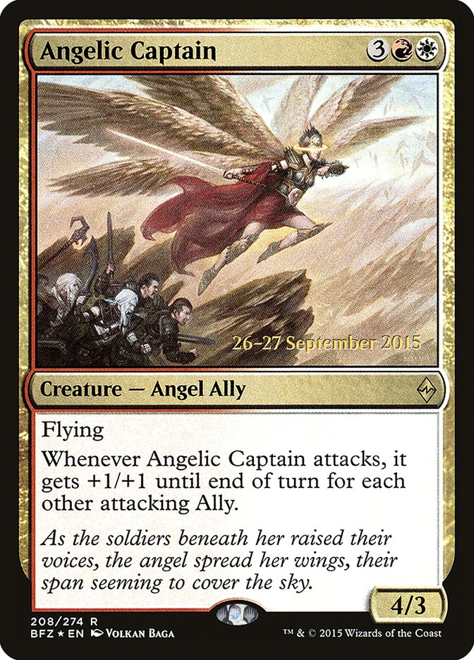 Angelic Captain  [Battle for Zendikar Prerelease Promos] | All Aboard Games