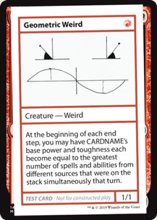Geometric Weird (2021 Edition) [Mystery Booster Playtest Cards] | All Aboard Games