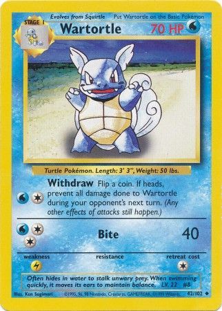 Wartortle (42/102) [Base Set Unlimited] | All Aboard Games