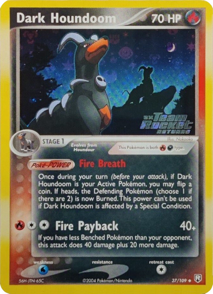 Dark Houndoom (37/109) (Stamped) [EX: Team Rocket Returns] | All Aboard Games