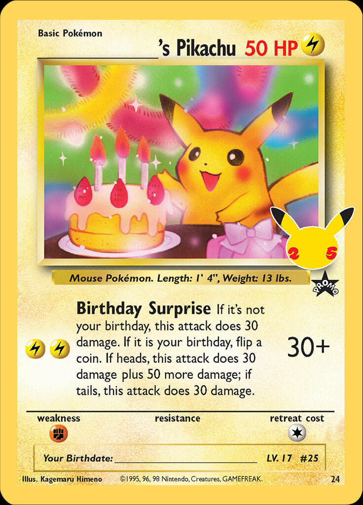 _____'s Pikachu (24) [Celebrations: 25th Anniversary - Classic Collection] | All Aboard Games