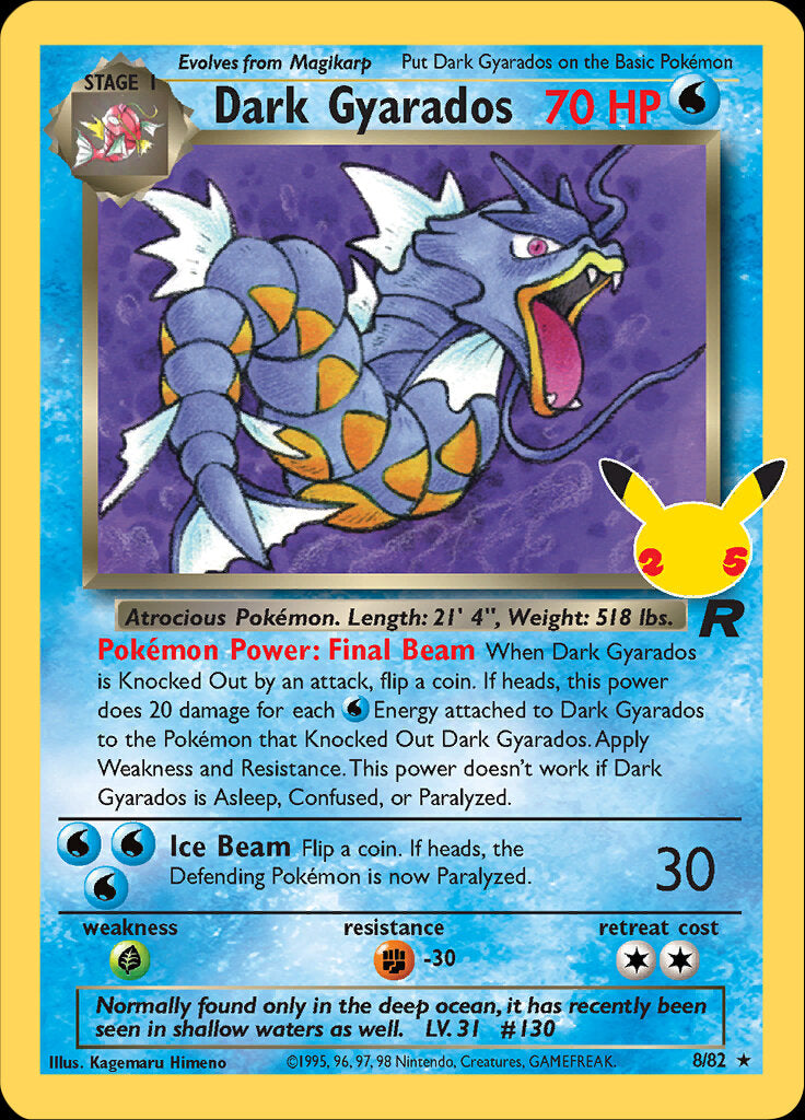 Dark Gyarados (8/82) [Celebrations: 25th Anniversary - Classic Collection] | All Aboard Games