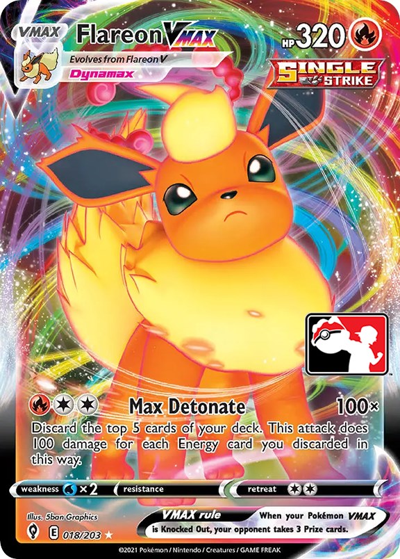 Flareon VMAX (018/203) [Prize Pack Series One] | All Aboard Games