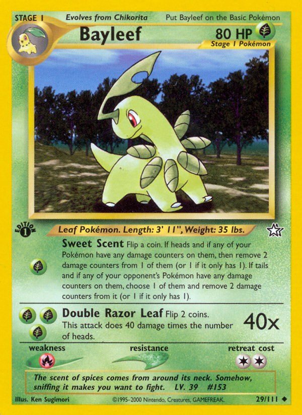 Bayleef (29/111) [Neo Genesis 1st Edition] | All Aboard Games