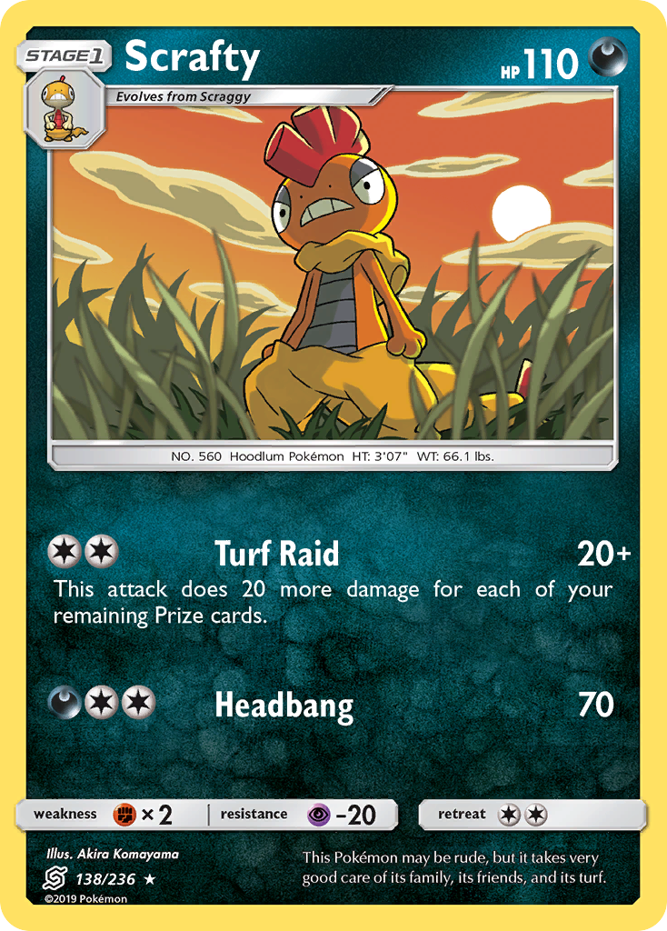 Scrafty (138/236) [Sun & Moon: Unified Minds] | All Aboard Games