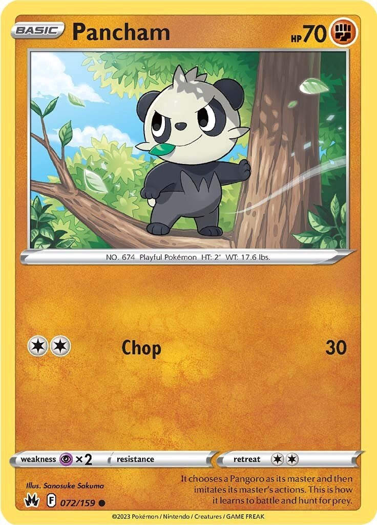 Pancham (072/159) [Sword & Shield: Crown Zenith] | All Aboard Games