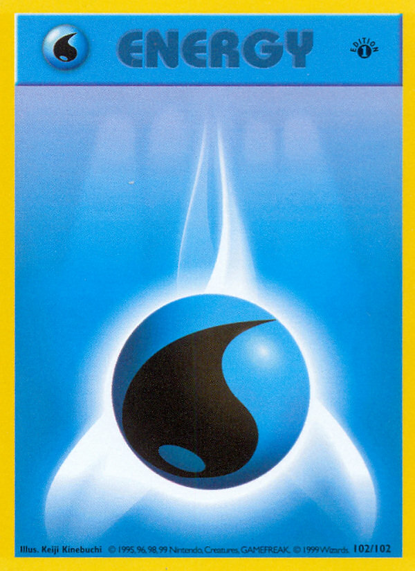 Water Energy (102/102) (Shadowless) [Base Set 1st Edition] | All Aboard Games