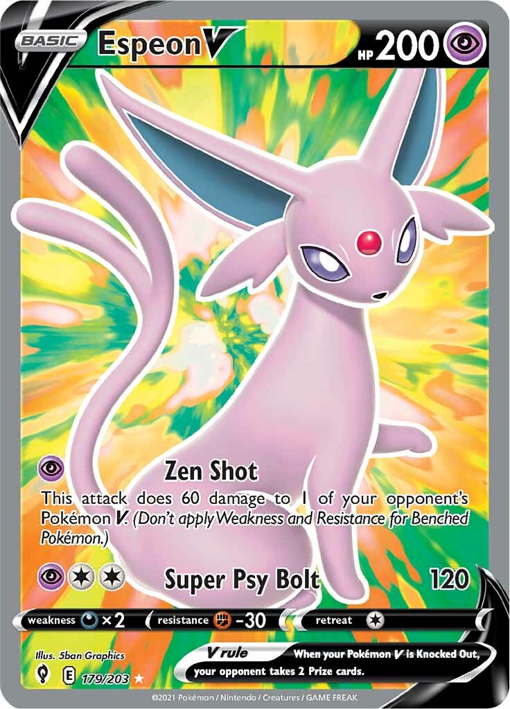 Espeon V (179/203) [Sword & Shield: Evolving Skies] | All Aboard Games