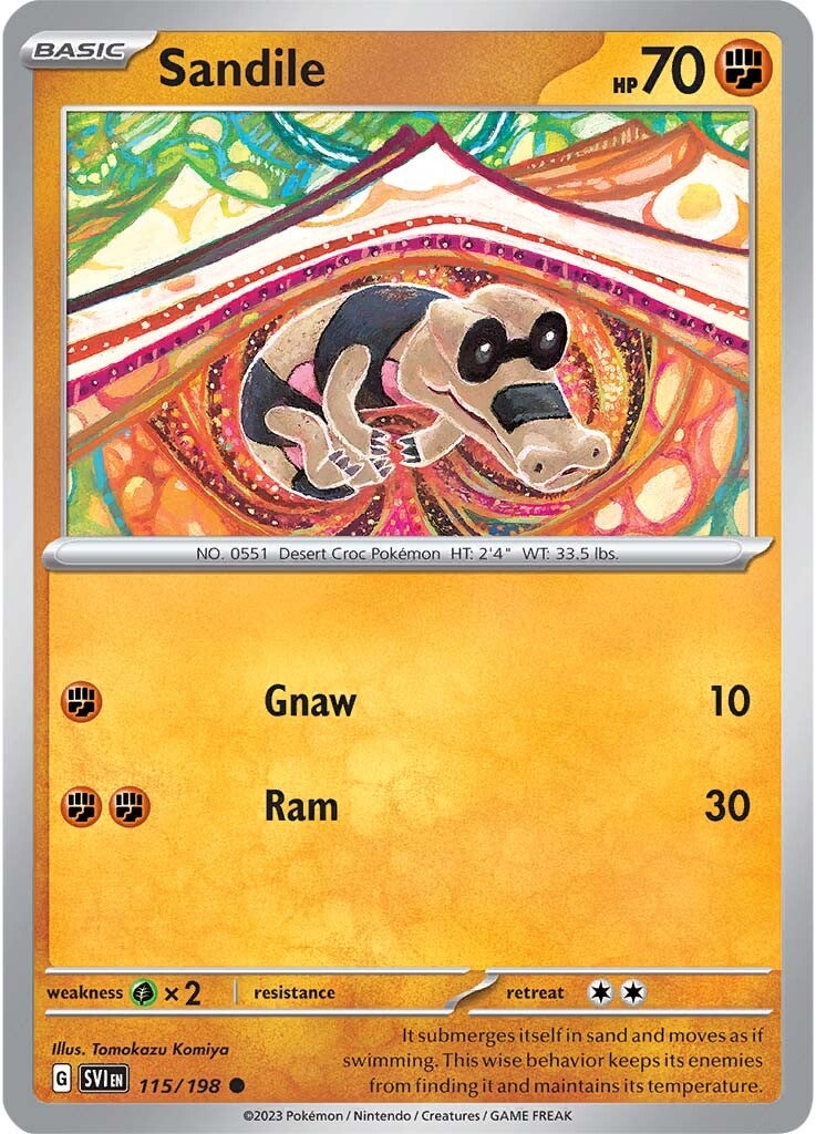 Sandile (115/198) [Scarlet & Violet: Base Set] | All Aboard Games