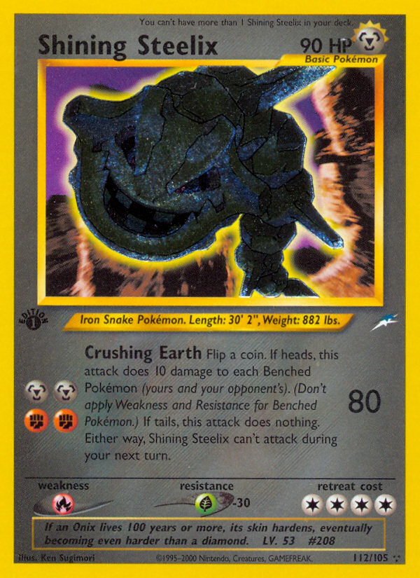 Shining Steelix (112/105) [Neo Destiny 1st Edition] | All Aboard Games