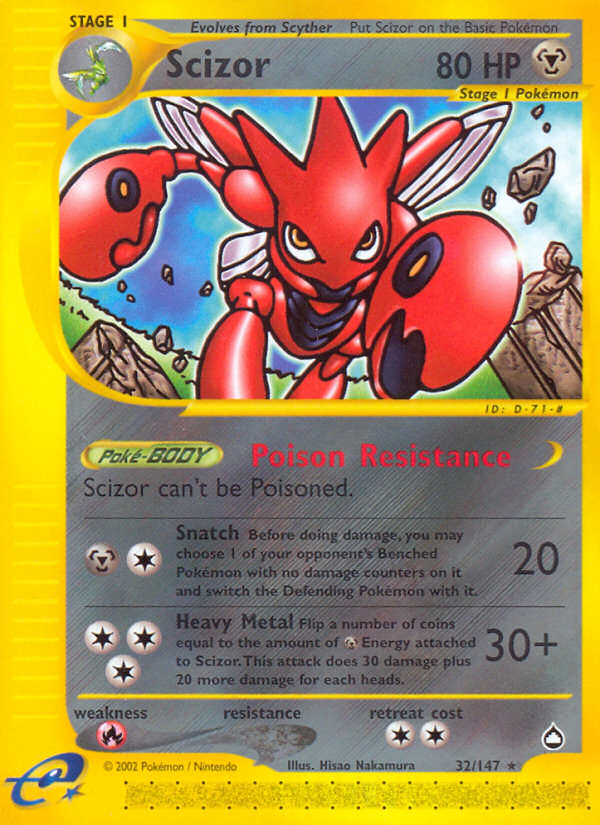 Scizor (32/147) [Aquapolis] | All Aboard Games