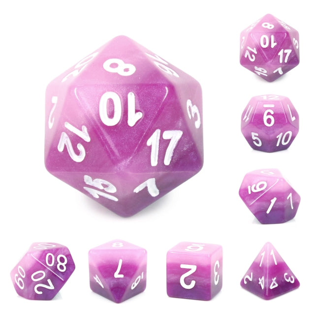 7pc 4-Layer Purple Gradients w/ White - HDL07 | All Aboard Games