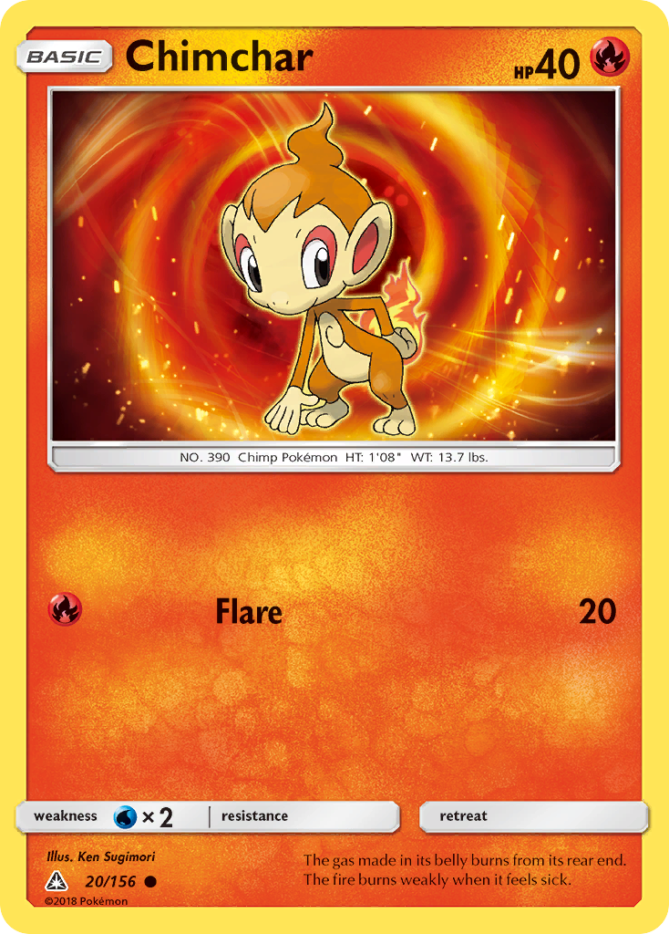 Chimchar (20/156) [Sun & Moon: Ultra Prism] | All Aboard Games