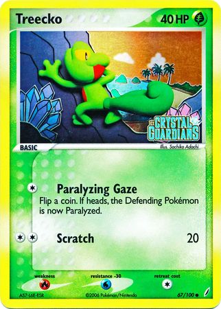 Treecko (67/100) (Stamped) [EX: Crystal Guardians] | All Aboard Games