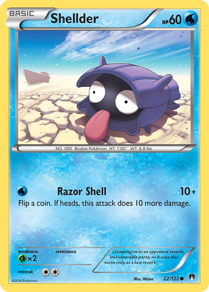 Shellder (22/122) [XY: BREAKpoint] | All Aboard Games