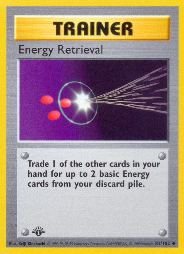Energy Retrieval (81/102) (Shadowless) [Base Set 1st Edition] | All Aboard Games