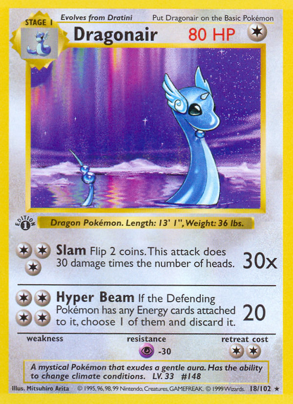 Dragonair (18/102) (Shadowless) [Base Set 1st Edition] | All Aboard Games