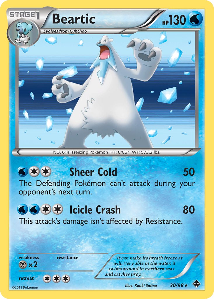 Beartic (30/98) (Cracked Ice Holo) (Blister Exclusive) [Black & White: Emerging Powers] | All Aboard Games