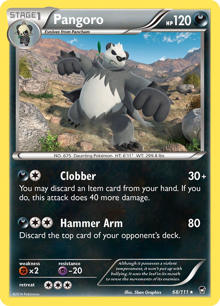 Pangoro (68/111) (Theme Deck Exclusive) [XY: Furious Fists] | All Aboard Games