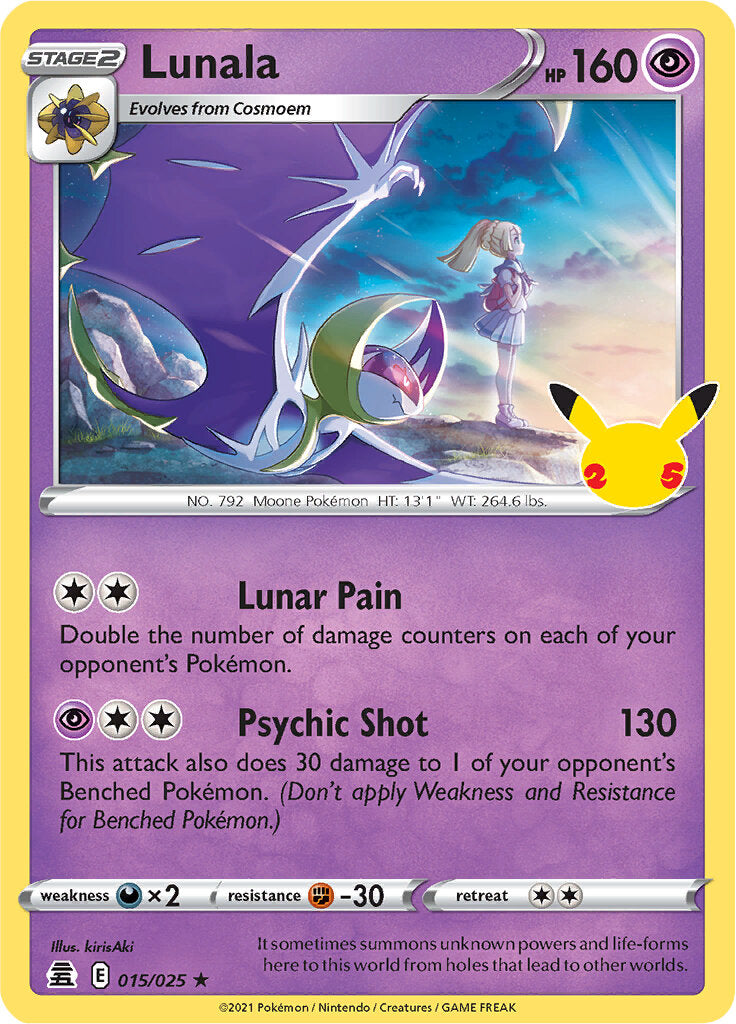 Lunala (015/025) [Celebrations: 25th Anniversary] | All Aboard Games