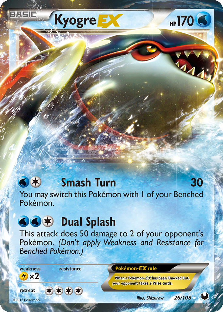 Kyogre EX (26/108) [Black & White: Dark Explorers] | All Aboard Games