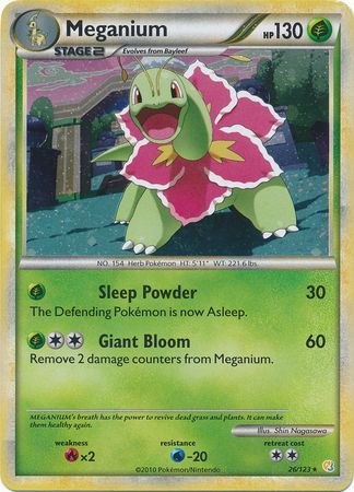 Meganium (26/123) (Cracked Ice Holo) [HeartGold & SoulSilver: Base Set] | All Aboard Games