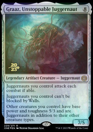 Graaz, Unstoppable Juggernaut [Phyrexia: All Will Be One Prerelease Promos] | All Aboard Games