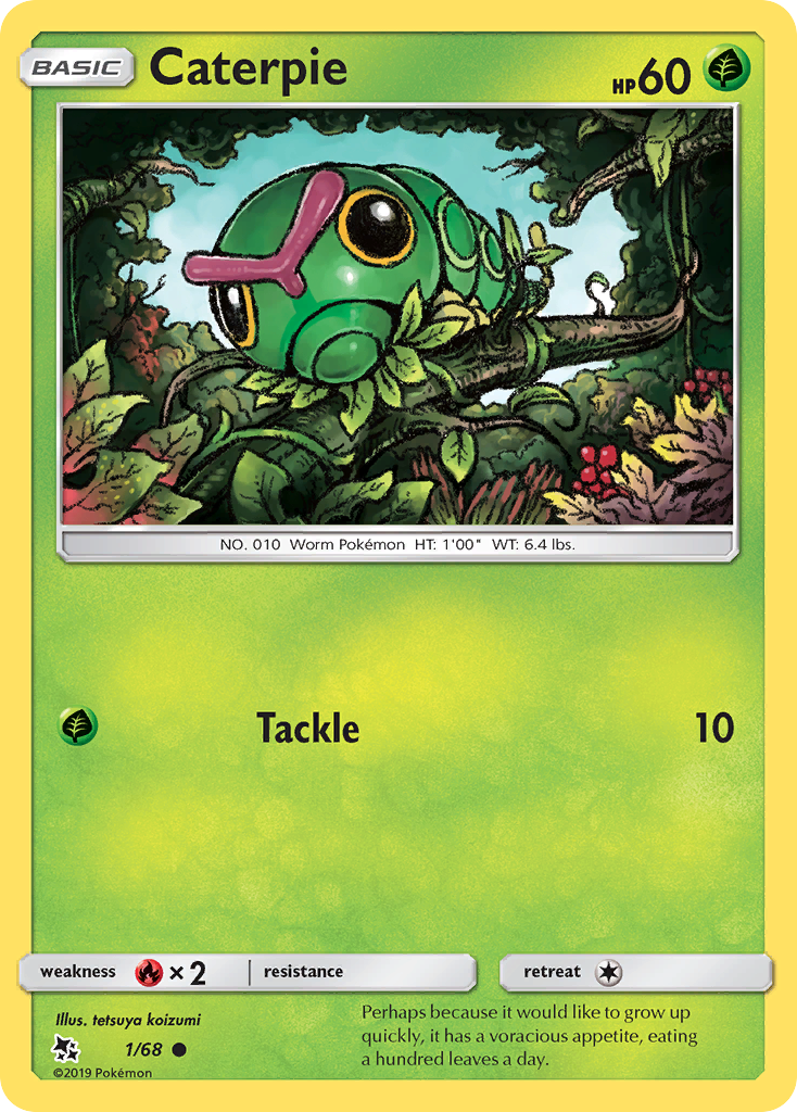 Caterpie (1/68) [Sun & Moon: Hidden Fates] | All Aboard Games