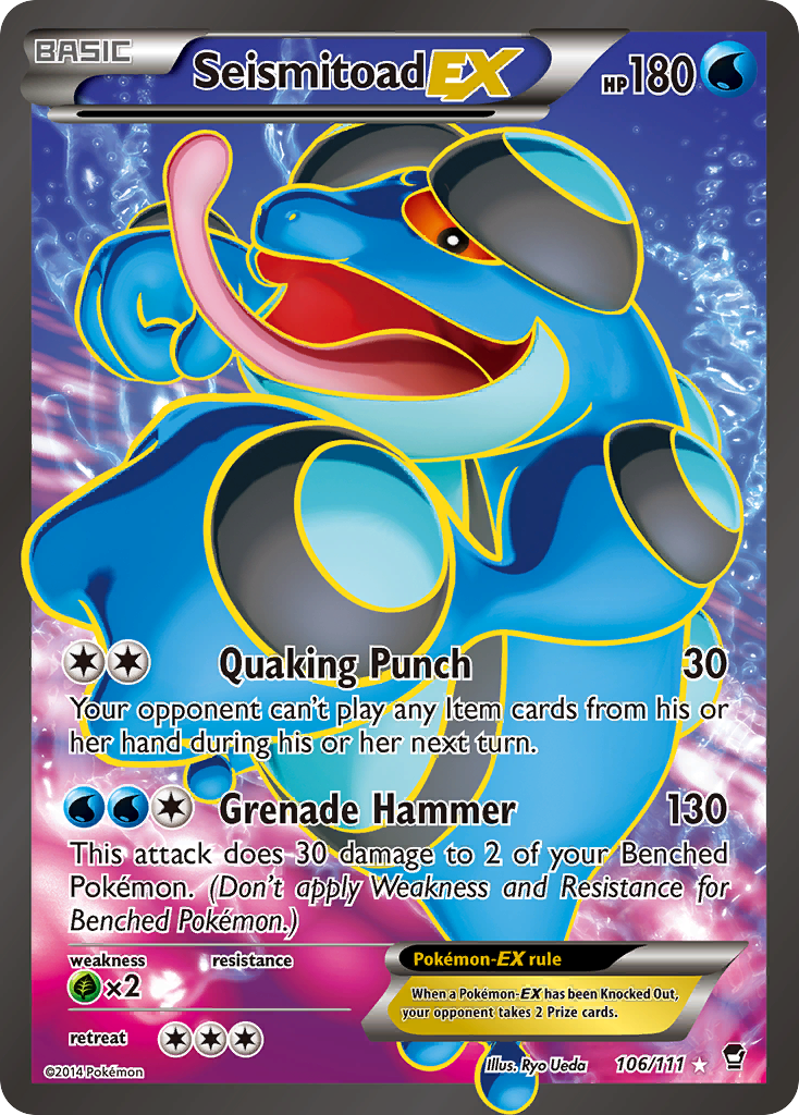 Seismitoad EX (106/111) [XY: Furious Fists] | All Aboard Games