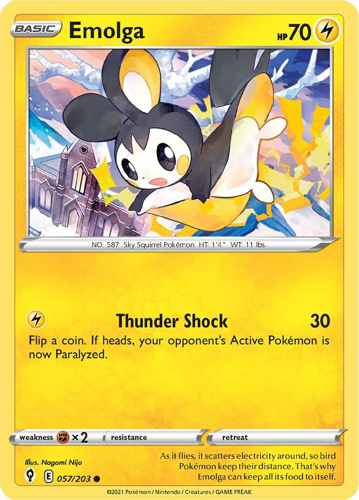 Emolga (057/203) [Sword & Shield: Evolving Skies] | All Aboard Games