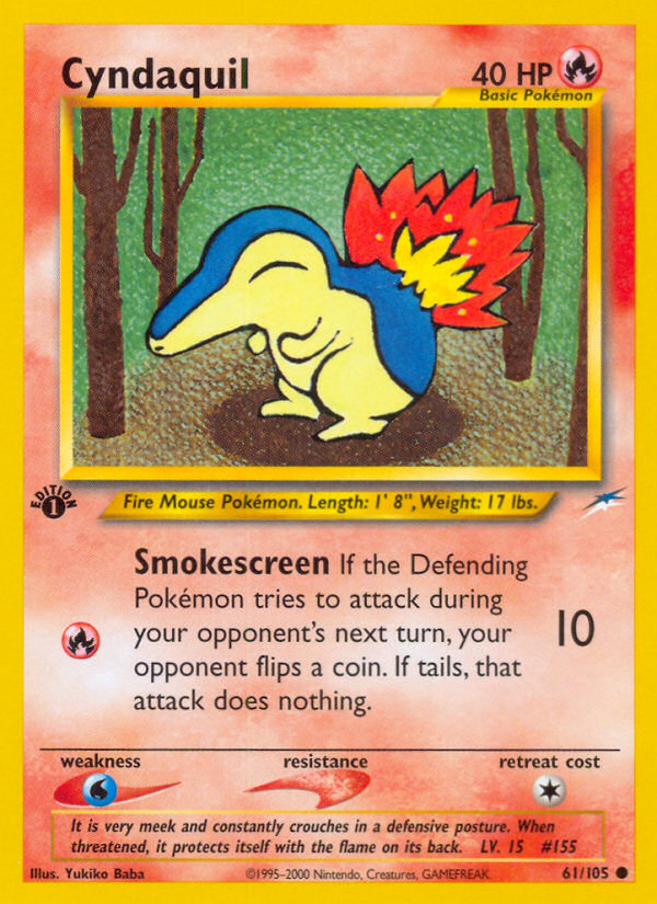 Cyndaquil (61/105) [Neo Destiny 1st Edition] | All Aboard Games