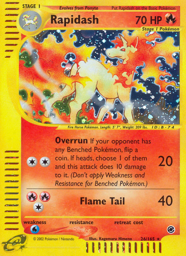 Rapidash (26/165) [Expedition: Base Set] | All Aboard Games