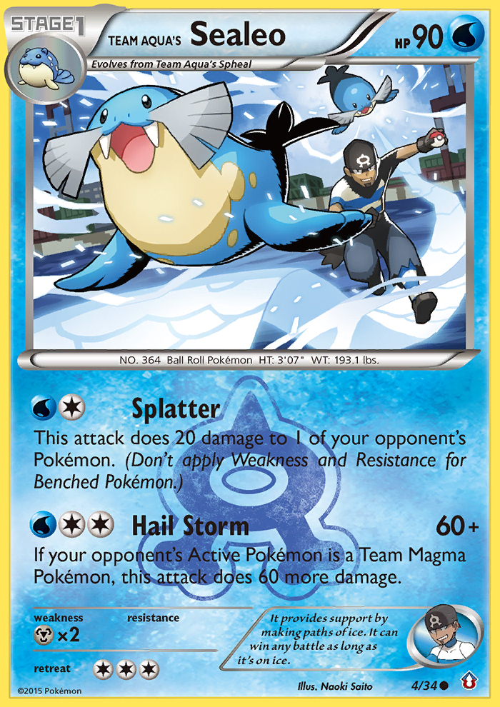 Team Aqua's Sealeo (4/34) [XY: Double Crisis] | All Aboard Games