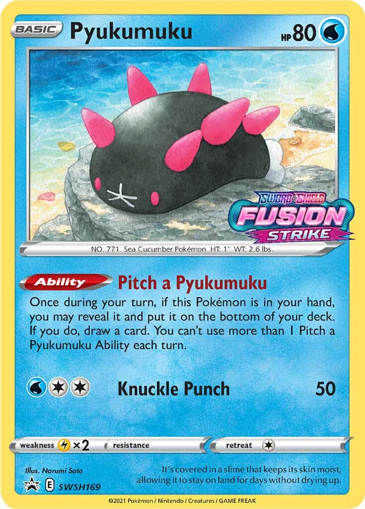 Pyukumuku (SWSH169) (Prerelease Promo) [Sword & Shield: Black Star Promos] | All Aboard Games