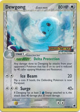 Dewgong (15/101) (Delta Species) (Stamped) [EX: Dragon Frontiers] | All Aboard Games