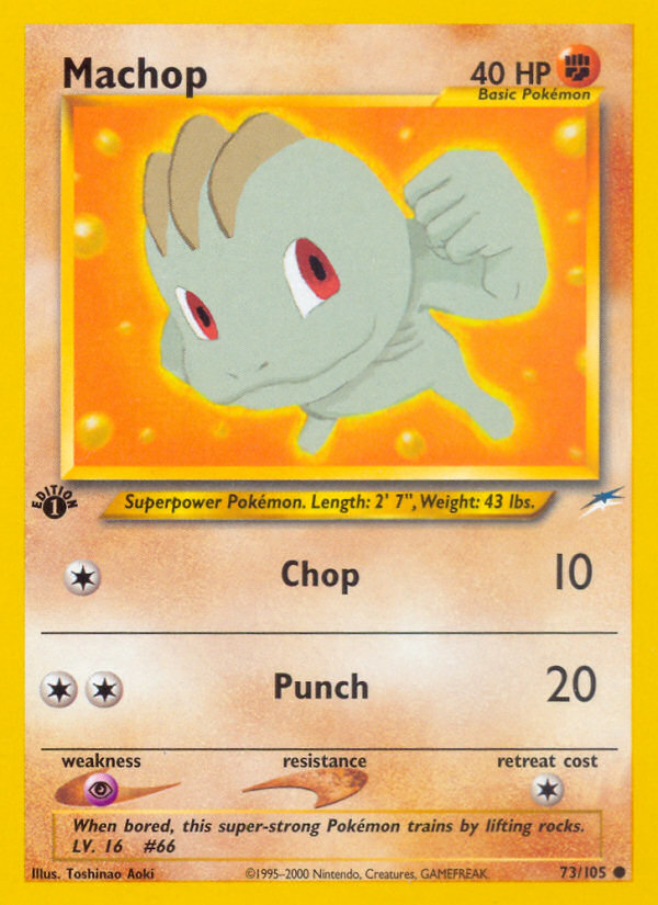 Machop (73/105) [Neo Destiny 1st Edition] | All Aboard Games