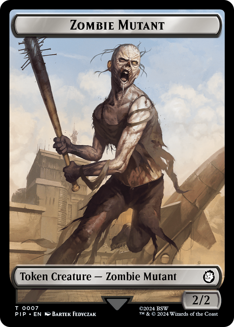 Food (0012) // Zombie Mutant Double-Sided Token [Fallout Tokens] | All Aboard Games