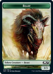 Beast // Cat (011) Double-sided Token [Core Set 2021 Tokens] | All Aboard Games