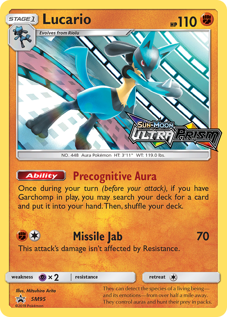 Lucario (SM95) (Prerelease Promo) [Sun & Moon: Black Star Promos] | All Aboard Games