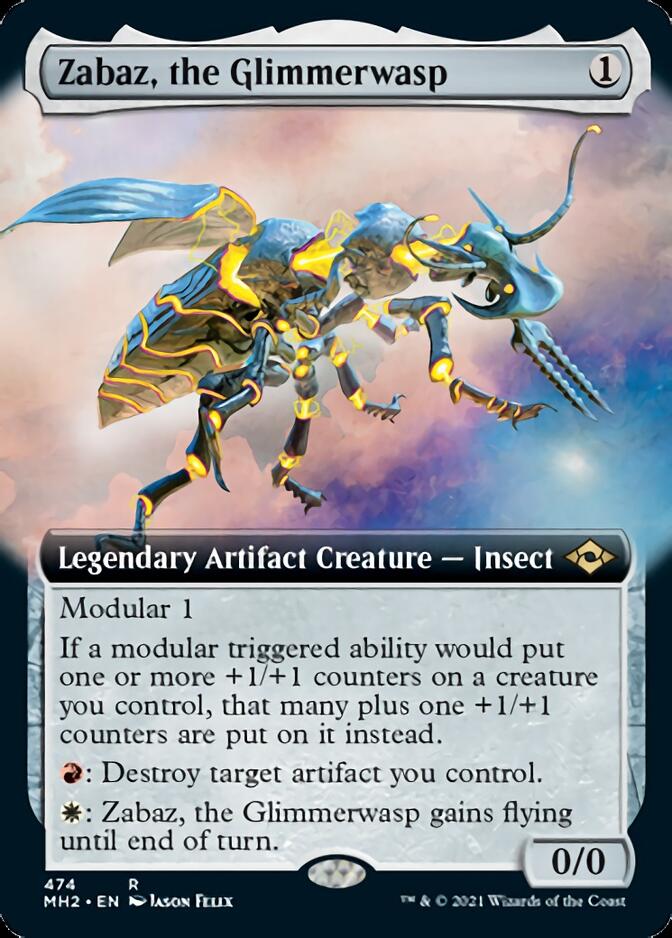 Zabaz, the Glimmerwasp (Extended Art) [Modern Horizons 2] | All Aboard Games