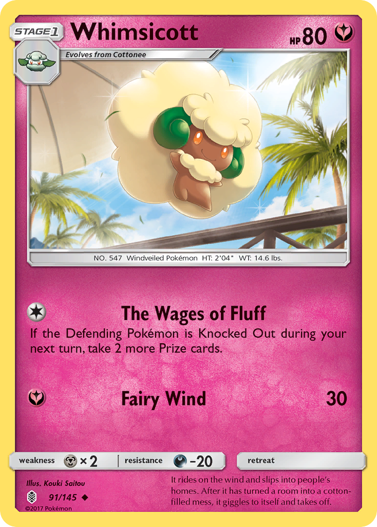 Whimsicott (91/145) [Sun & Moon: Guardians Rising] | All Aboard Games