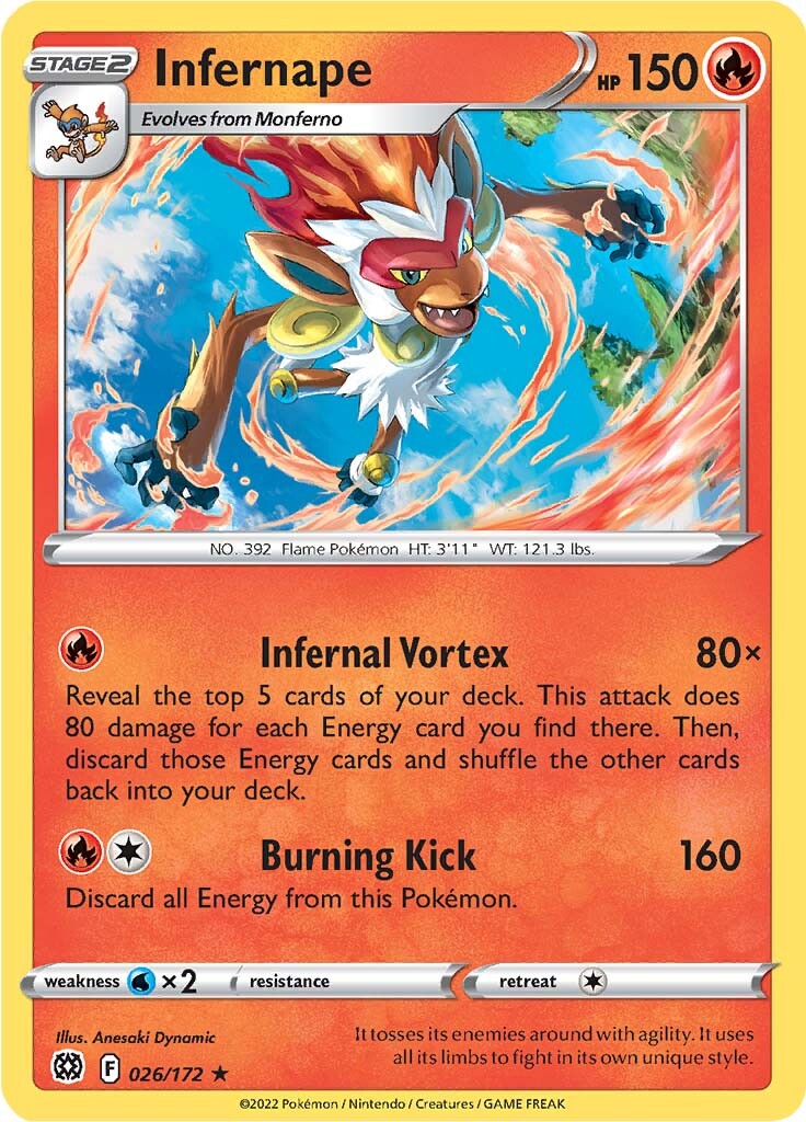 Infernape (026/172) (Theme Deck Exclusive) [Sword & Shield: Brilliant Stars] | All Aboard Games