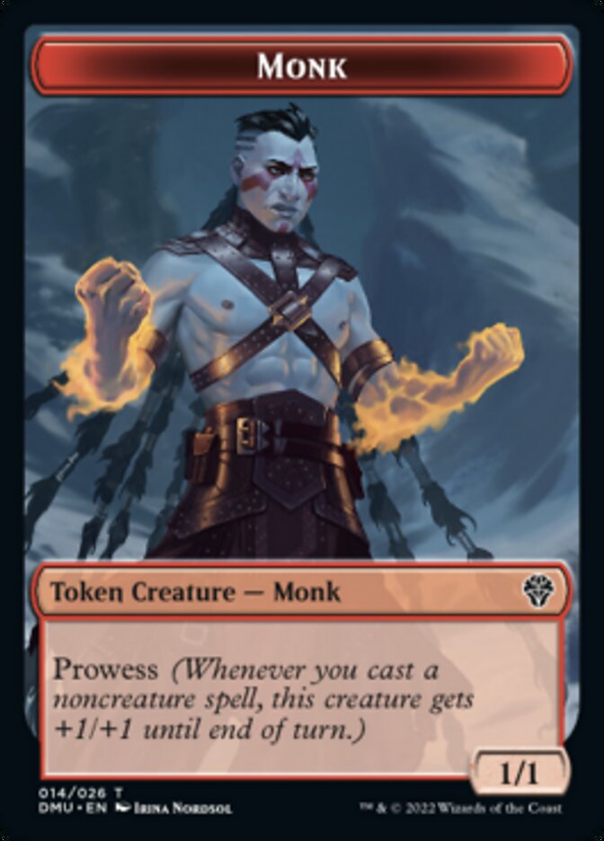 Monk Token [Dominaria United Tokens] | All Aboard Games