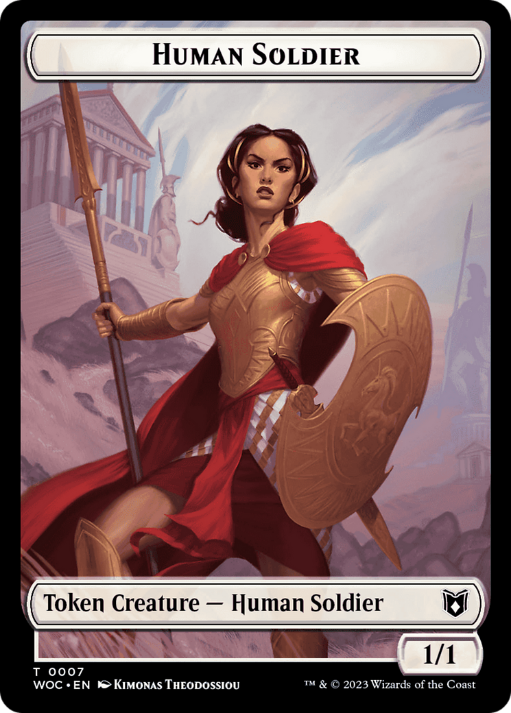 Pirate // Human Soldier Double-Sided Token [Wilds of Eldraine Commander Tokens] | All Aboard Games