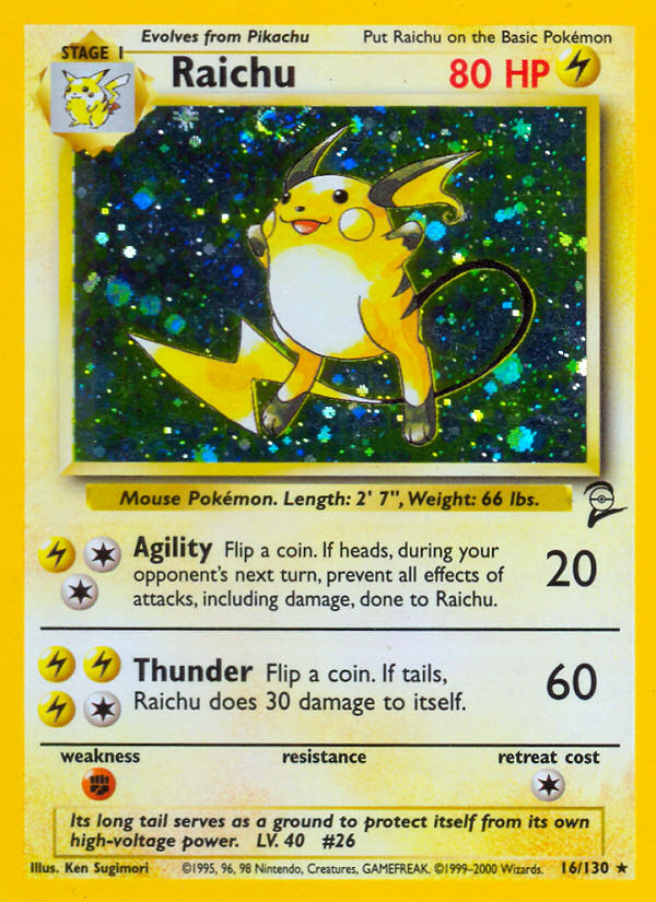 Raichu (16/130) [Base Set 2] | All Aboard Games