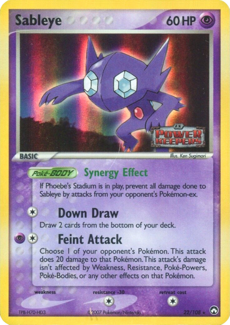 Sableye (22/108) (Stamped) [EX: Power Keepers] | All Aboard Games