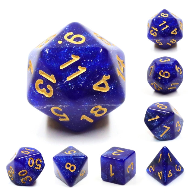7pc Atmospheric Radiance Blue Galaxy w/ Gold - HDAR28 | All Aboard Games